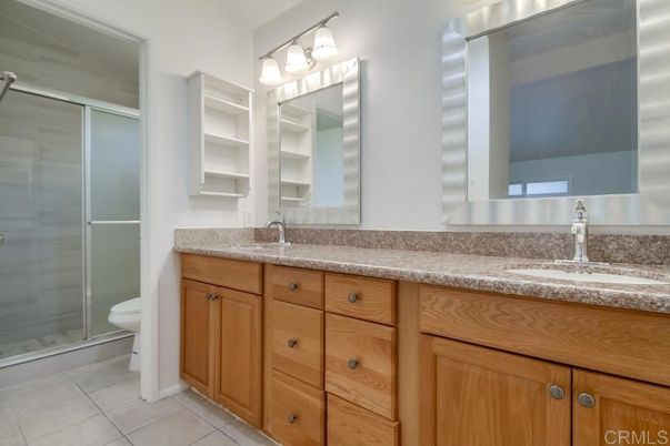 Bathroom, Dual Sink Vanities, Glass Shower, Interior