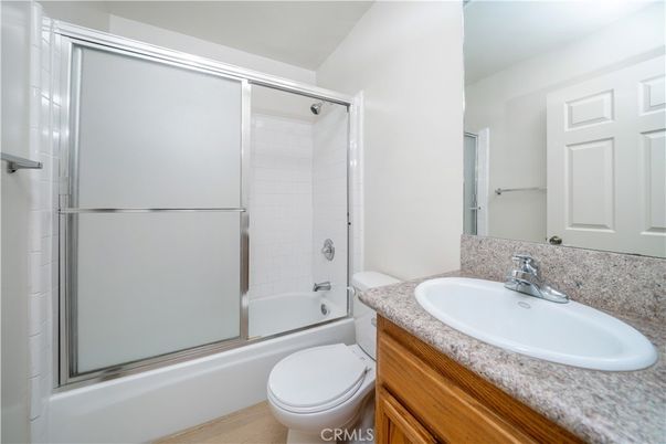 Bathroom, Glass Shower, Interior, Wood Texture Flooring