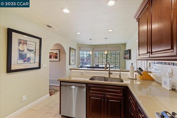 Interior, Kitchen, Pendant Lights, Recessed Lighting, Stainless Steel Appliances
