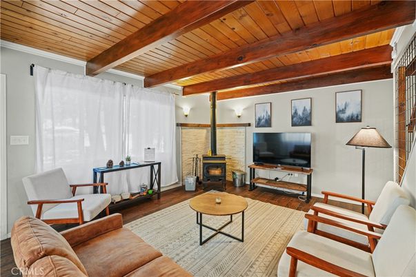 Fireplace, Interior, Living room, Stone Walls, Wooden Beams, Wooden Ceilings, Wood Texture Flooring