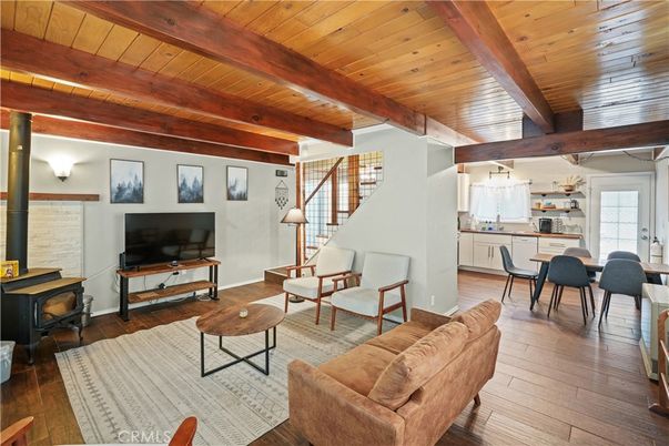 Dining room, Interior, Living room, Wooden Beams, Wooden Ceilings, Wood Texture Flooring