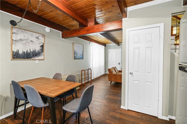 Dining room, Interior, Wooden Beams, Wooden Ceilings, Wood Texture Flooring