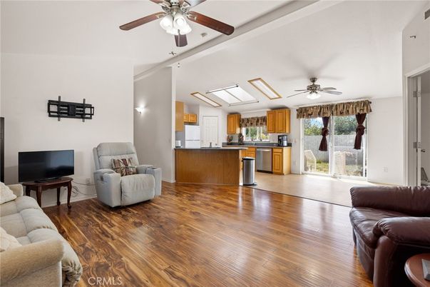 Interior, Kitchen, Living room, Stainless Steel Appliances, Wood Texture Flooring
