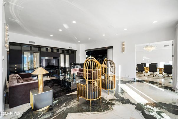 Chandelier, Interior, Living room, Marble, Recessed Lighting