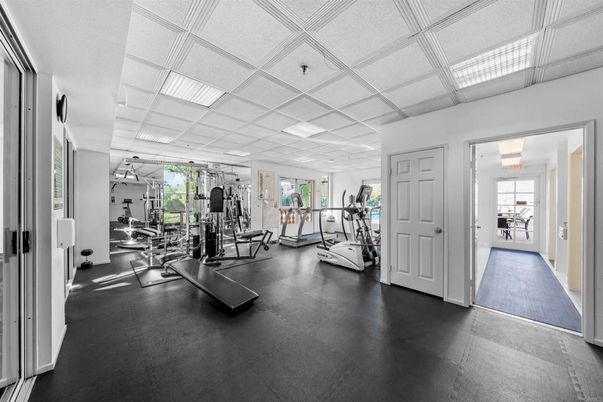 Fitness Equipment, Gym, Interior, Recessed Lighting