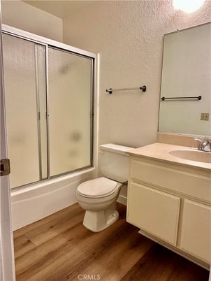 Bathroom, Glass Shower, Interior, Wood Texture Flooring
