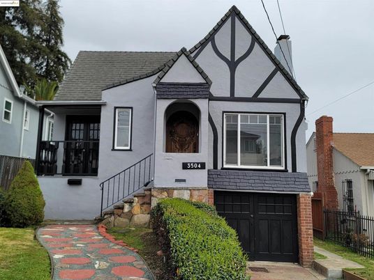 Attached, Exterior, Facade, Tudor Revival