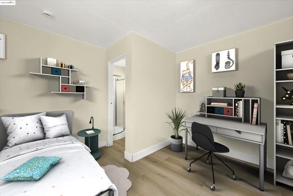 Bedroom, Home Office, Interior, Wood Texture Flooring