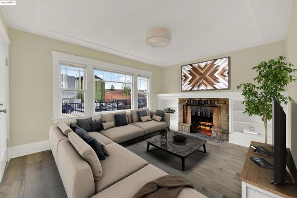 Fireplace, Interior, Living room, Wood Texture Flooring