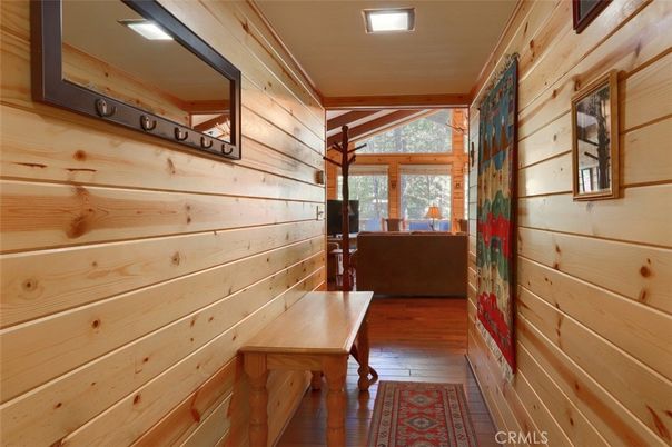Interior, Recessed Lighting, Wood Texture Flooring, Wooden Walls