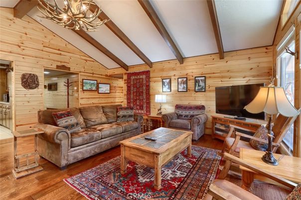 Chandelier, Interior, Living room, Wooden Beams, Wood Texture Flooring, Wooden Walls