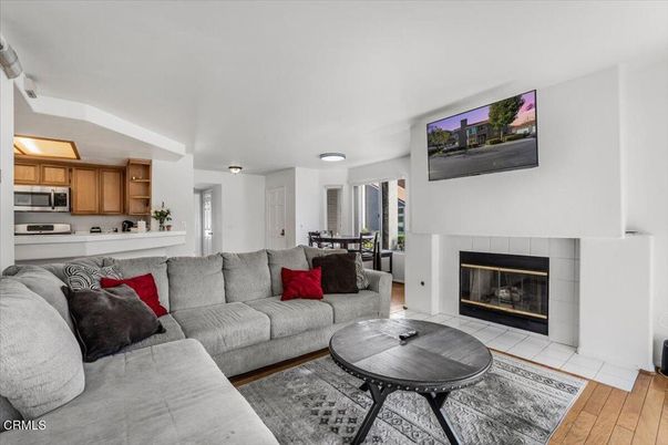Dining room, Fireplace, Interior, Kitchen, Living room, Wood Texture Flooring