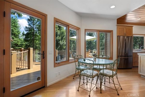 Dining room, Interior, Kitchen, Recessed Lighting, Wood Texture Flooring