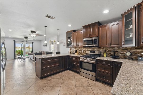 Interior, Kitchen, Pendant Lights, Recessed Lighting, Stainless Steel Appliances