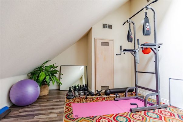 Fitness Equipment, Interior, Wood Texture Flooring