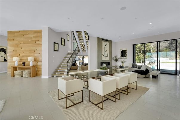 Dining room, Interior, Living room, Recessed Lighting, Wooden Walls
