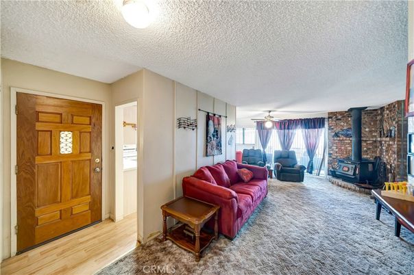 Interior, Living room, Stone Walls, Wood Texture Flooring