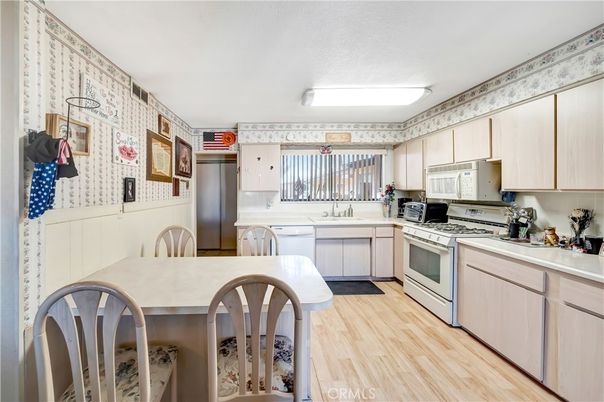 Interior, Kitchen, Wood Texture Flooring