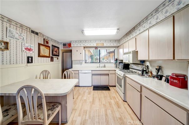 Interior, Kitchen, Wood Texture Flooring