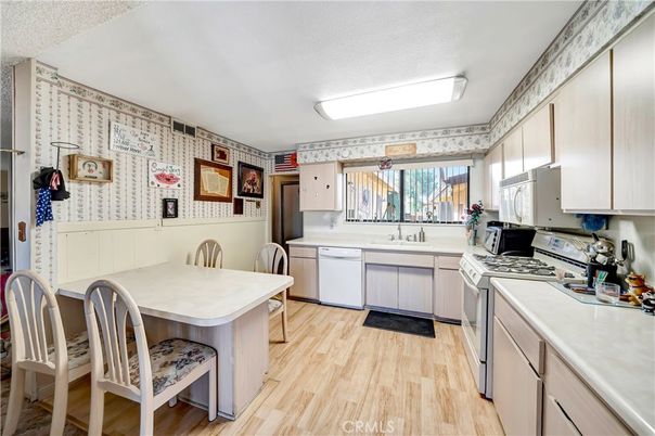 Interior, Kitchen, Wood Texture Flooring