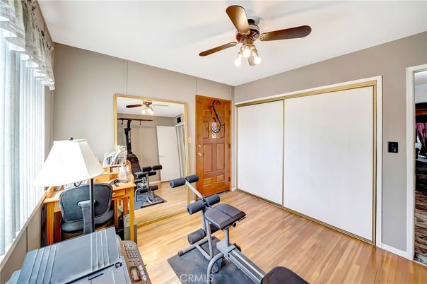 Fitness Equipment, Home Office, Interior, Wood Texture Flooring