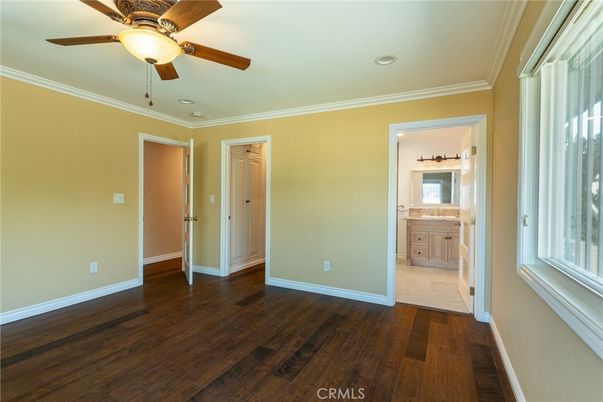 Bathroom, Empty room, Interior, Recessed Lighting, Wood Texture Flooring