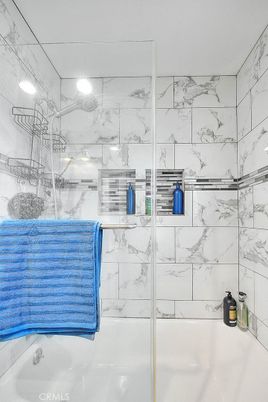 Bathroom, Glass Shower, Interior, Marble Walls