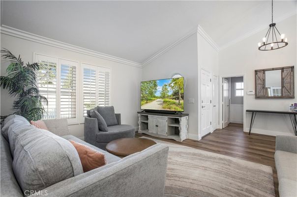 Interior, Living room, Pendant Lights, Wood Texture Flooring