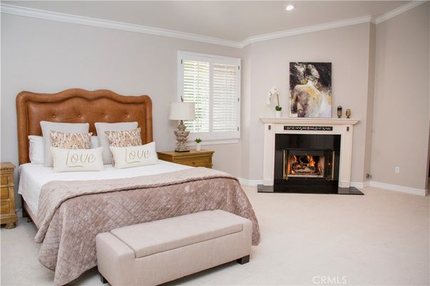 Bedroom, Fireplace, Interior, Recessed Lighting