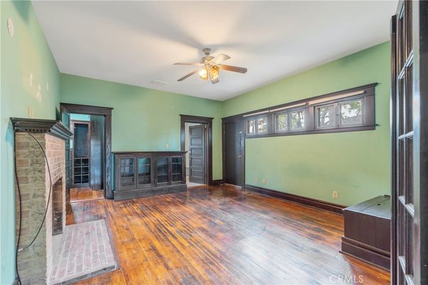 Empty room, Fireplace, Interior, Wood Texture Flooring