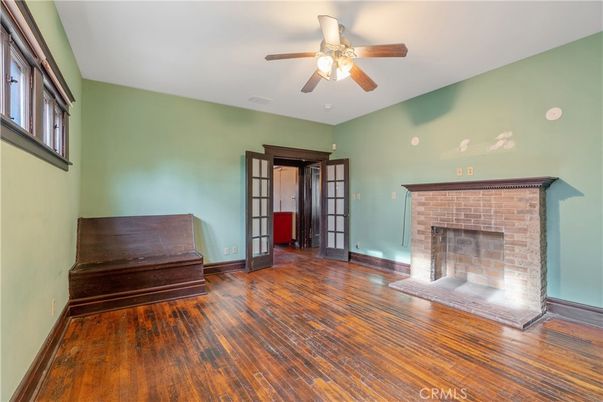 Empty room, Fireplace, Interior, Wood Texture Flooring