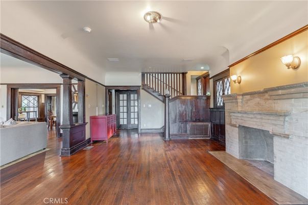 Fireplace, Interior, Wood Texture Flooring