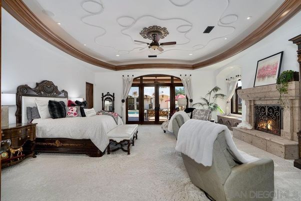 Bedroom, Fireplace, Interior, Recessed Lighting