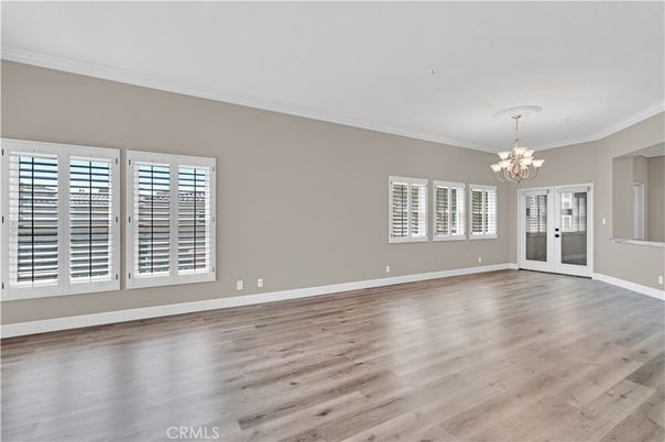 Chandelier, Empty room, Interior, Wood Texture Flooring