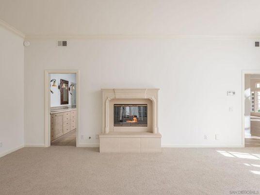 Empty room, Fireplace, Interior