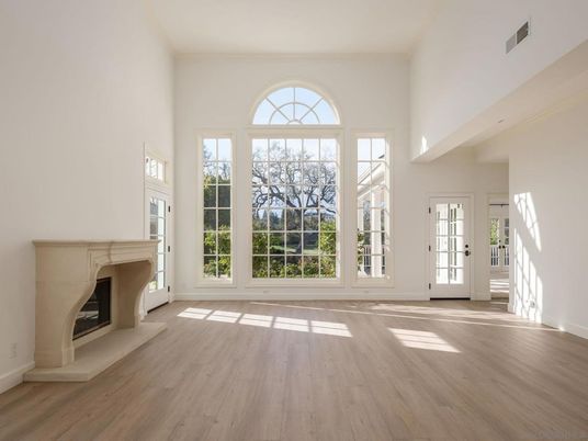 Empty room, Fireplace, Interior, Wood Texture Flooring