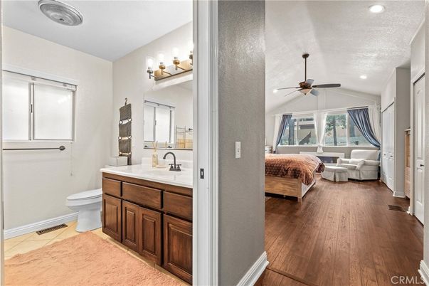 Bathroom, Bedroom, Interior, Recessed Lighting, Wood Texture Flooring