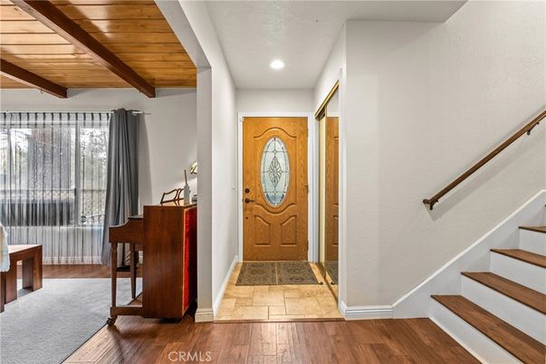 Interior, Piano, Recessed Lighting, Wooden Beams, Wooden Ceilings, Wood Texture Flooring