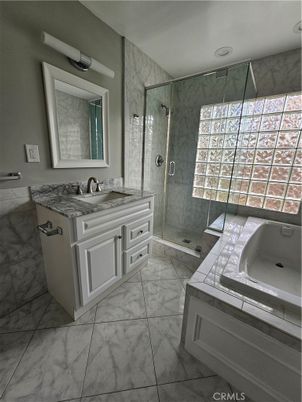 Bathroom, Glass Shower, Interior, Marble, Recessed Lighting