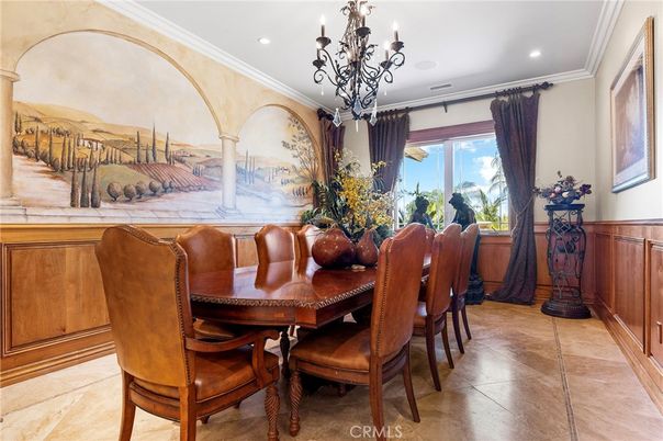 Chandelier, Dining room, Interior, Recessed Lighting