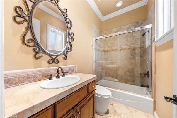 Bathroom, Glass Shower, Interior, Recessed Lighting, Tile Countertops