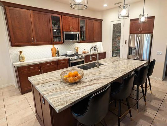 Interior, Kitchen, Pendant Lights, Recessed Lighting, Stainless Steel Appliances