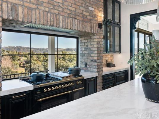Interior, Kitchen, Stainless Steel Appliances, Stone Walls