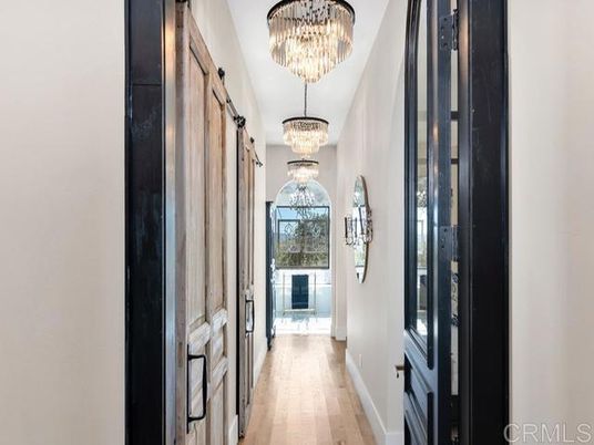 Chandelier, Interior, Wood Texture Flooring