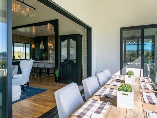 Chandelier, Dining room, Interior, Pendant Lights, Wood Texture Flooring