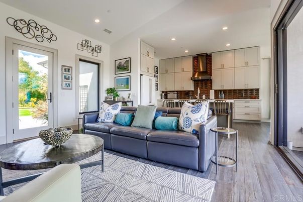 Interior, Kitchen, Living room, Recessed Lighting, Wood Texture Flooring