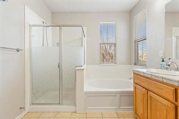 Bathroom, Glass Shower, Interior, Tile Countertops