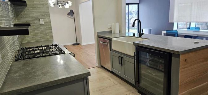 Interior, Kitchen, Wood Texture Flooring