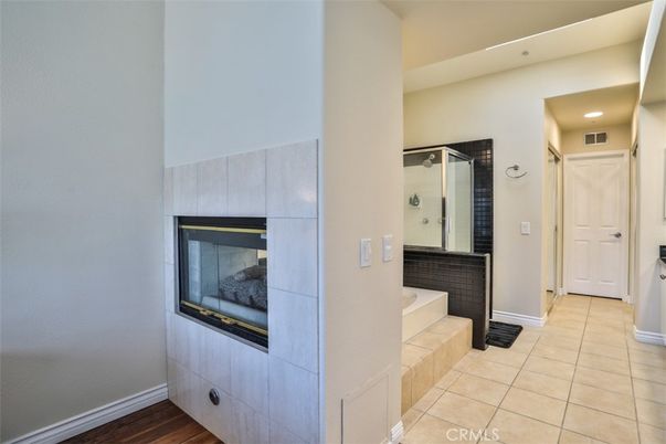 Bathroom, Interior, Recessed Lighting, Wood Texture Flooring
