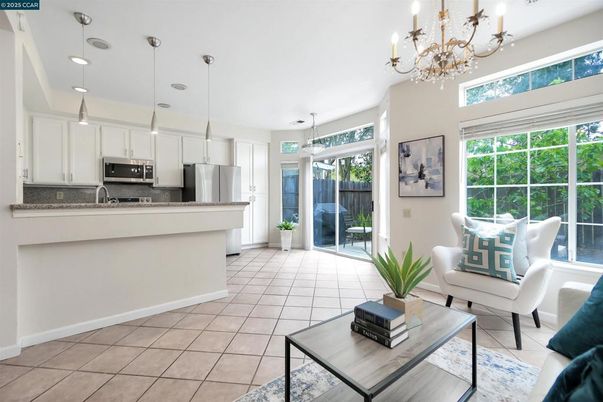 Chandelier, Interior, Kitchen, Pendant Lights, Recessed Lighting, Stainless Steel Appliances